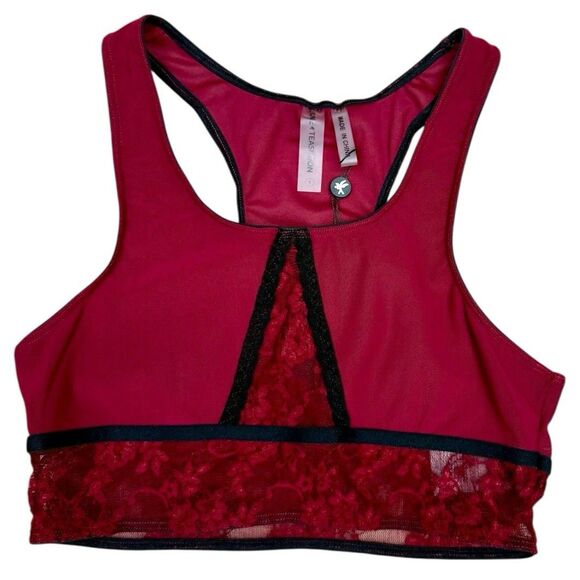 One Teaspoon Wine Red Mesh Lace Bralette Size Small NWT - Picture 2 of 8